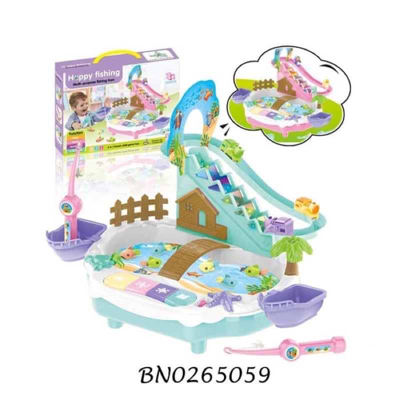 Mainan Anak Happy Fishing 2in 1 Parent Child Game Toys - Game Memancing