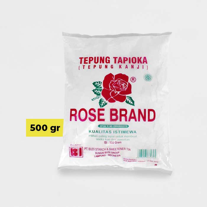 

Tepung Tapioka Rose Brand/Tepung Kanji/Tapioca Flour/Tapioca Starch/Gluten Free Flour 500 gr