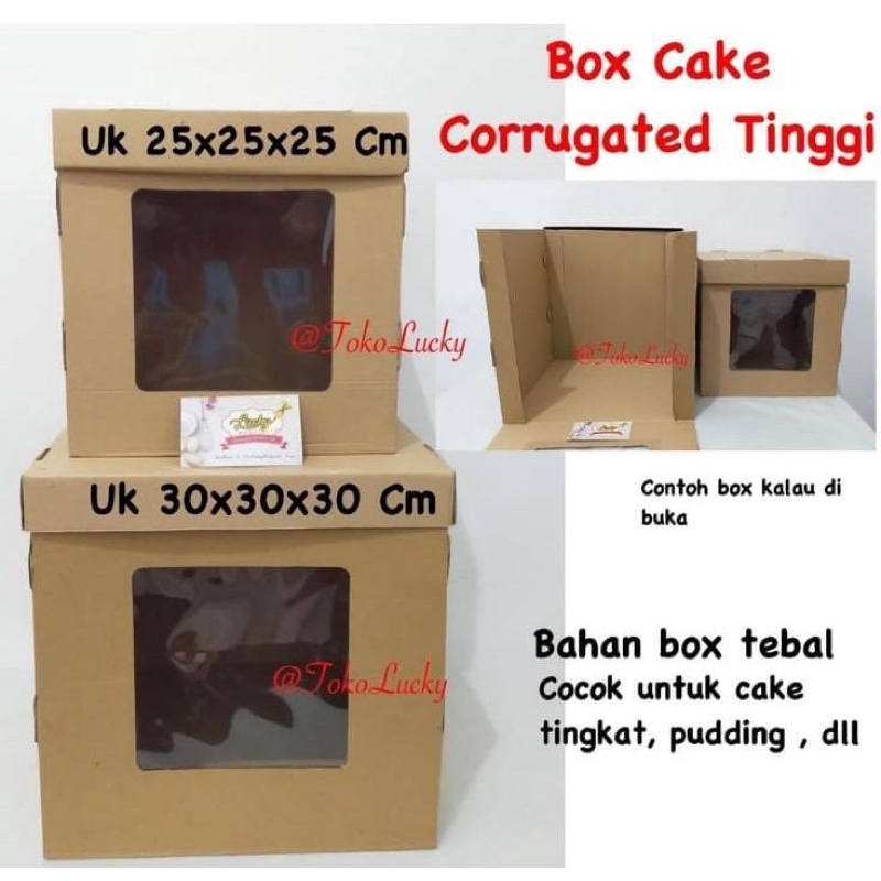 

Box Cake Corrugated Tinggi Ukuran 25Cm dan 30Cm