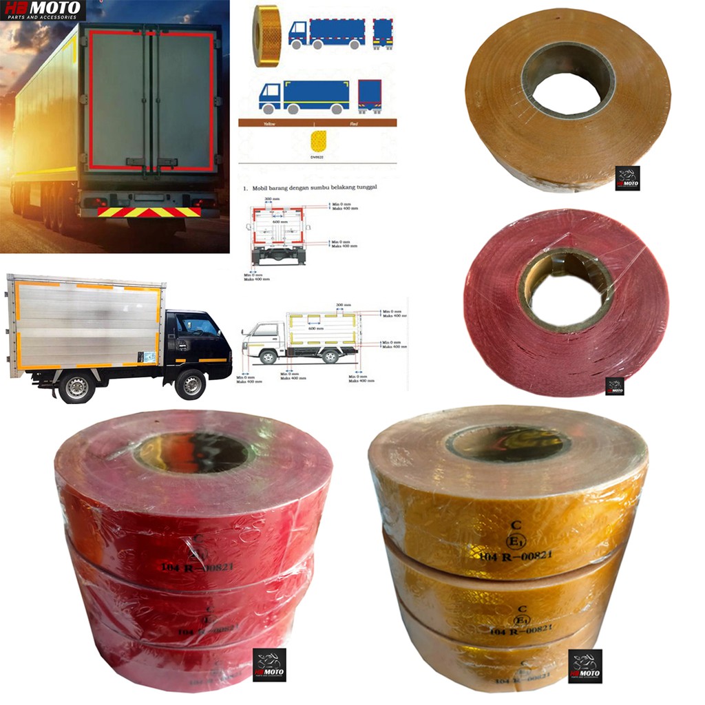 Sticker Scotlight Reflective Reflector EI / Sticker sarang tawon / Scotlight pemantul cahaya