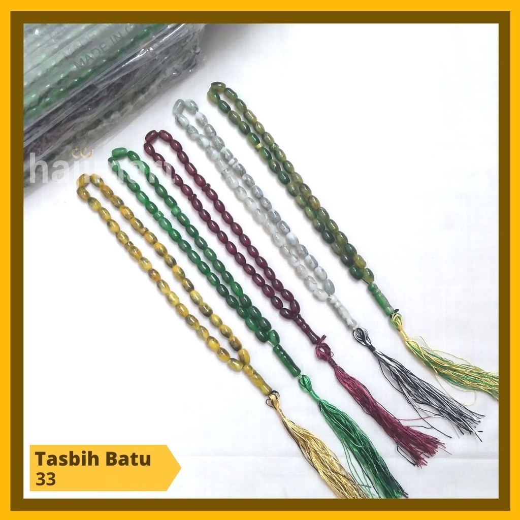 TASBIH BATU/ TASBIH BATU 33 BUTIR/ TASBIH BATU 99 BUTIR/ OLEH-OLEH HAJI UMROH/ SOUVENIR TAHLILAN