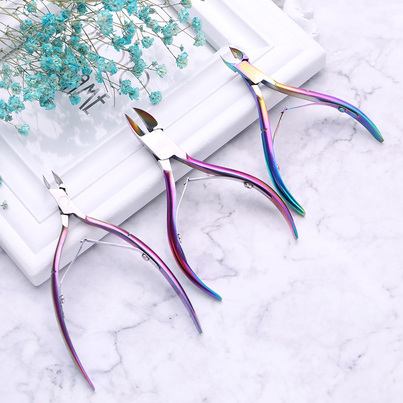 Born Pretty Gunting Kuku Cutter Gunting Stainless Steel Tweezer Penghilang Kulit Mati Edge Scissor Plier