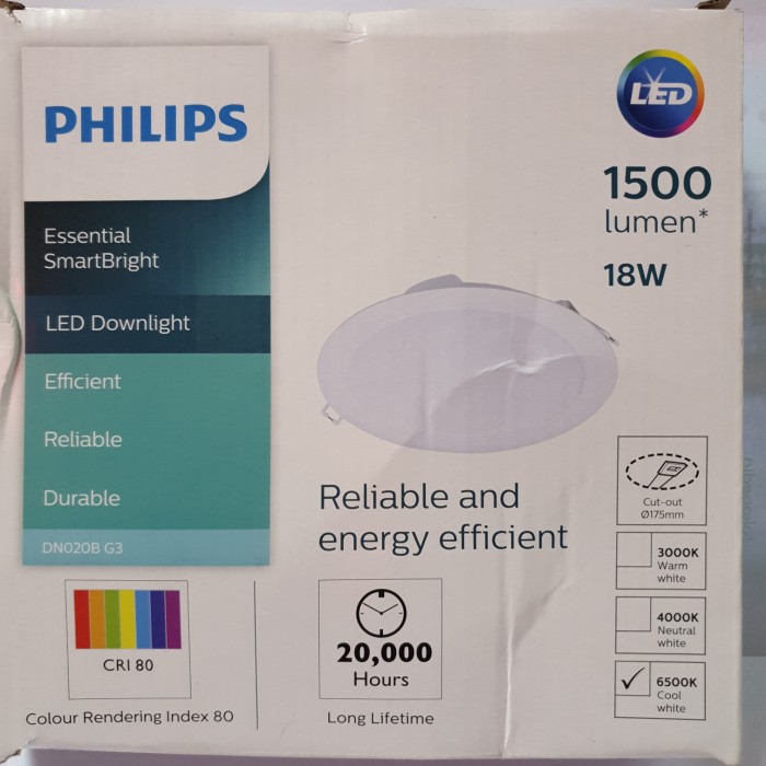 PHILIPS DN020B G3 18W LED DOWNLIGHT - PUTIH
