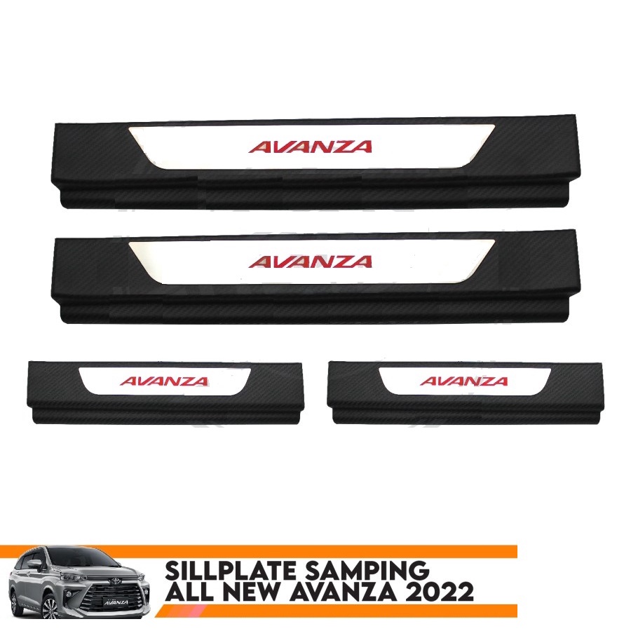 Sillplate Samping Avanza 2022 Motif Carbon Sill Plate mobil