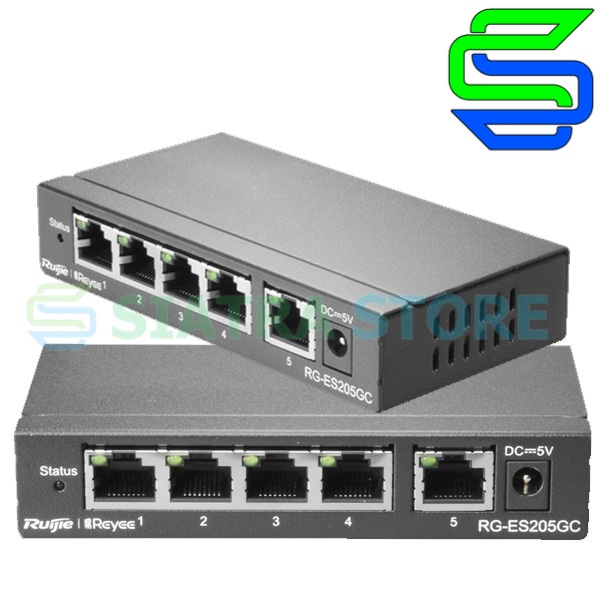 Ruijie RG-ES205GC 5 Port Gigabit Cloud Managed Switch