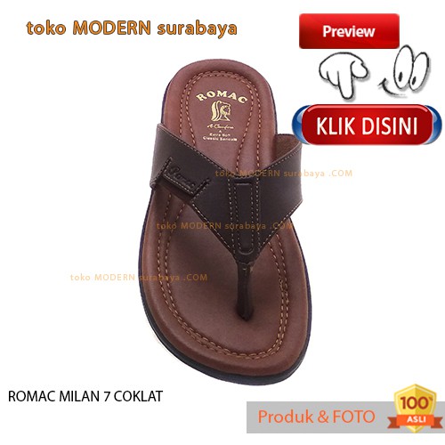 ROMAC MILAN 7 COKLAT sandal pria sandal casual jepit flat flip flop