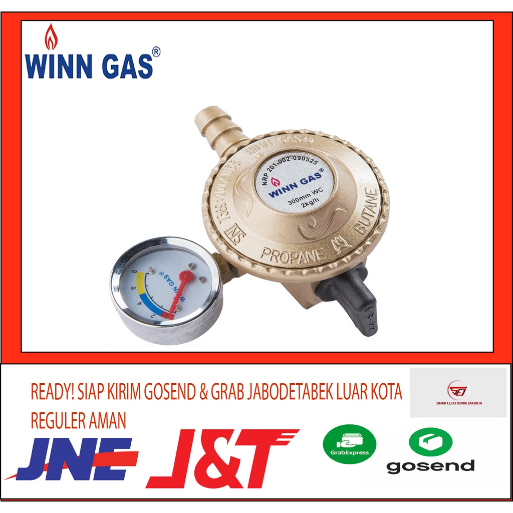 Winn Gas W 68 M. Regulator Kompor Dengan Meteran. Baru