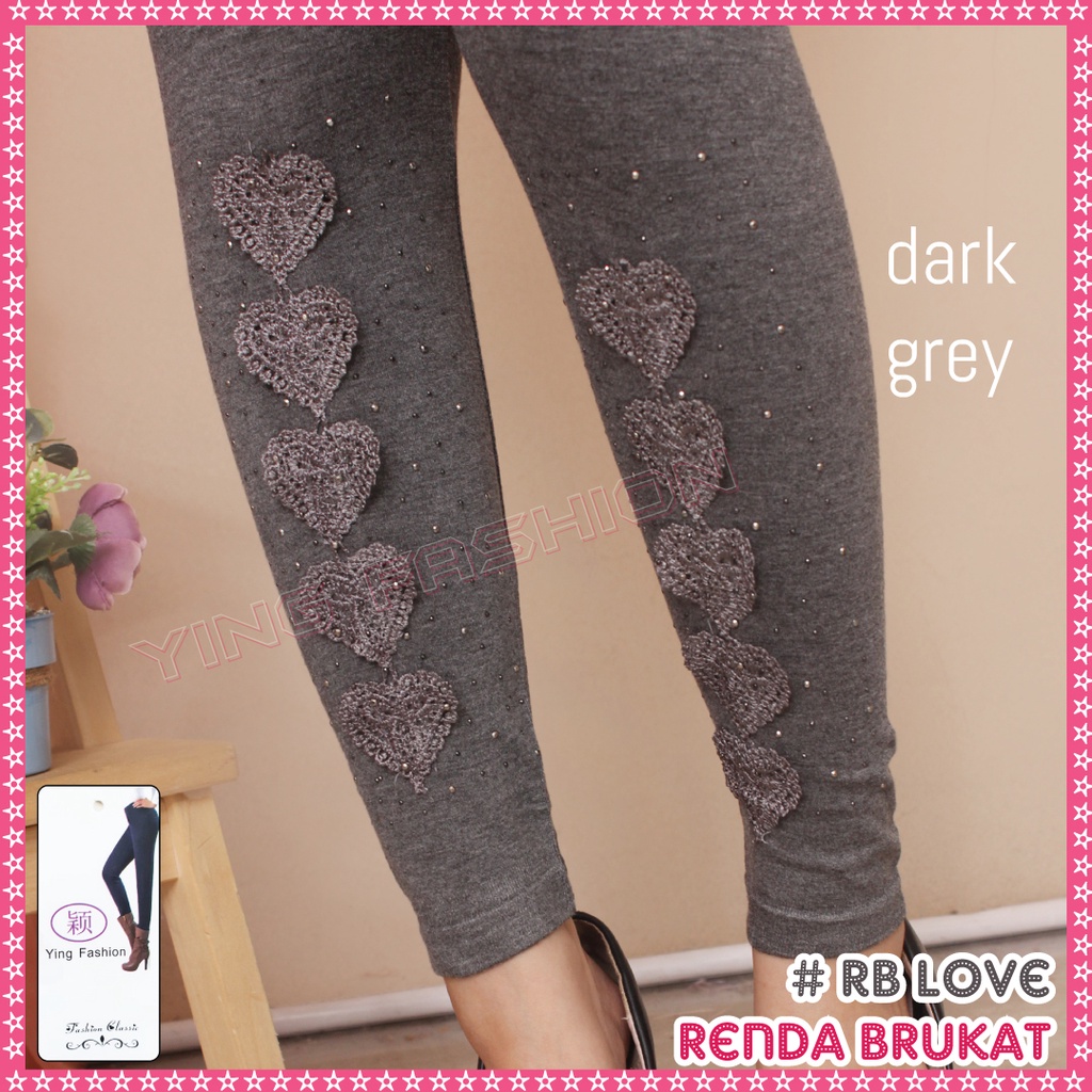 Legging Renda Brukat RB LOVE / legging import wanita  - legging brukat kaki wanita / renda brukat mutiara