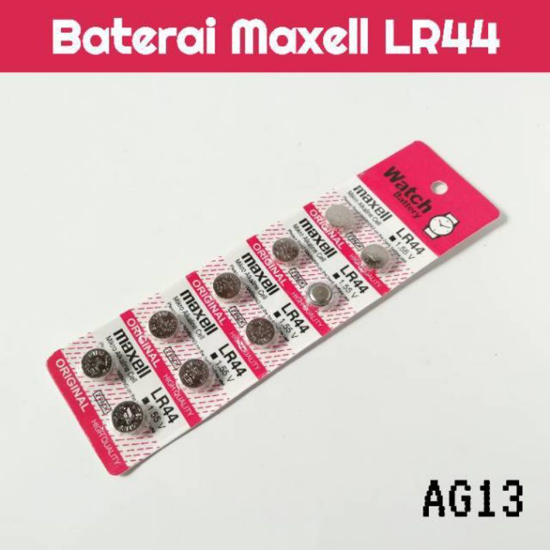 BATRAI LR44 / BATRAI KANCING MAXELL LR44 AG13 SR LR 44 L1154F