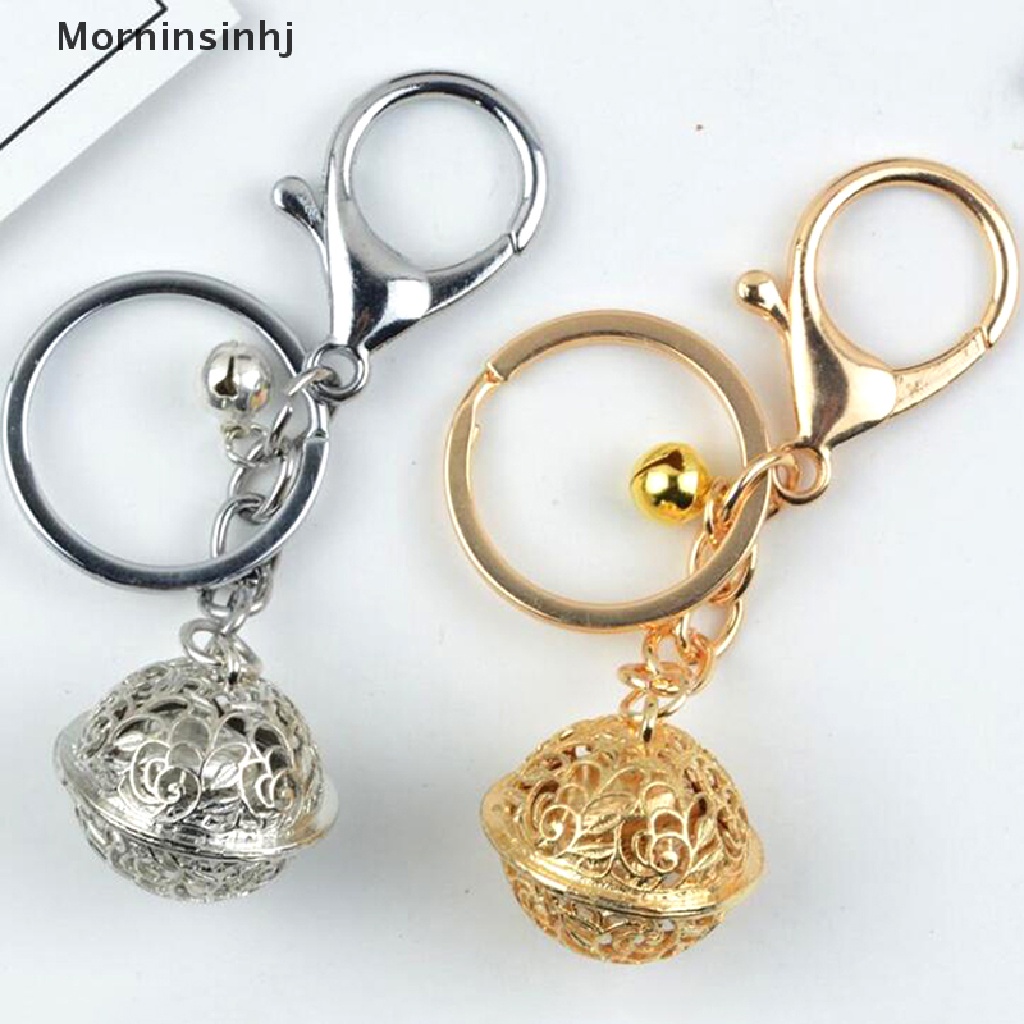 Mornin Kreatif Berongga Bell Logam Gantungan Kunci DIY Tas Dekorasi Liontin Keyring Hadiah id