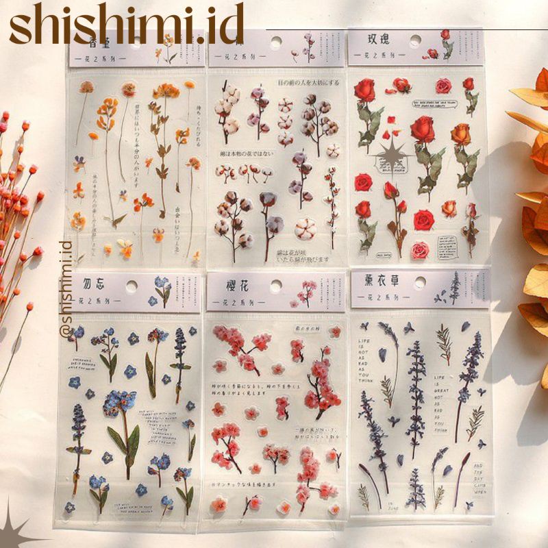 

AYURI - pet sticker flowers glossy transparent