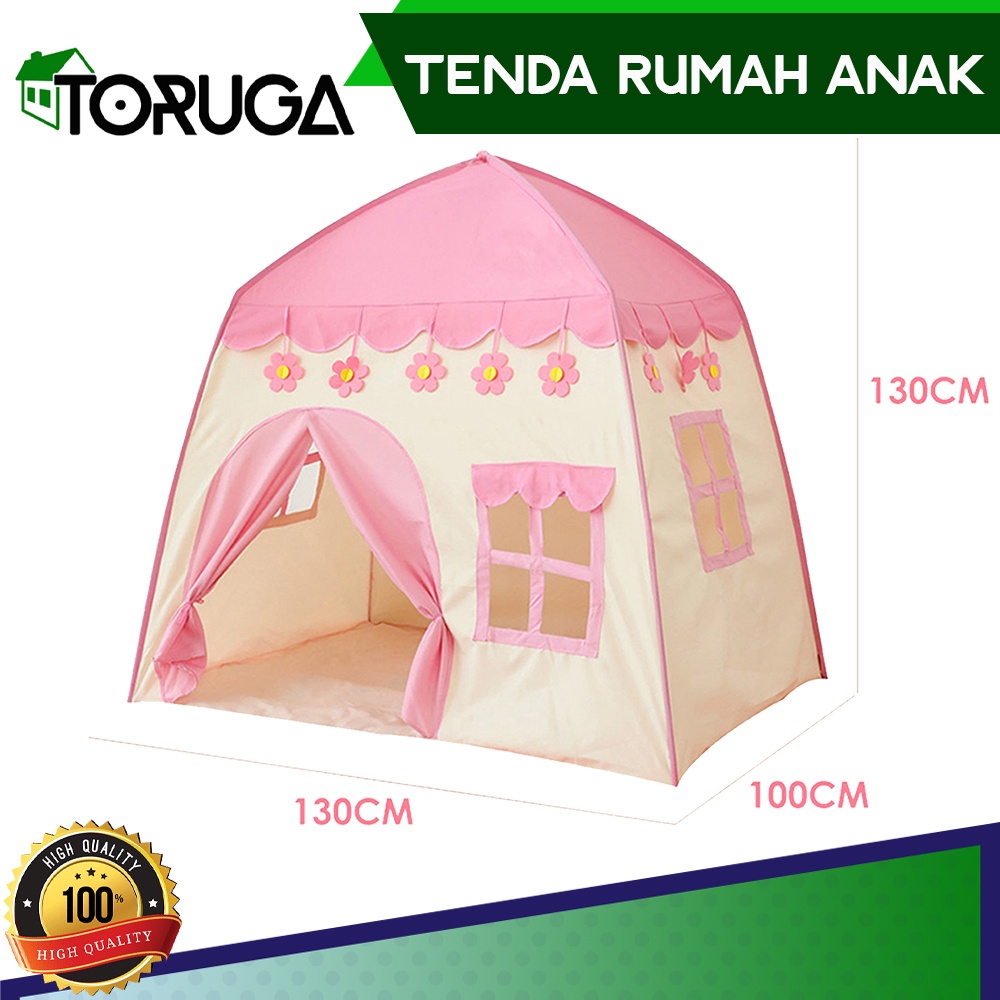 TENDA ANAK MODEL RUMAH MAINAN ANAK CAMPING ANAK PORTABLE TENT 130 x 100 x 130