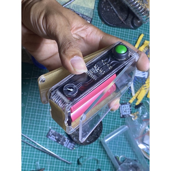 Mod DIY akrelik O-Frame Chip OxxyPWM Tombol Klik Plastik/Otto