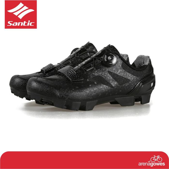 Sepatu Sepeda Cleat MTB Santic Cycling Shoes Warna Hitam