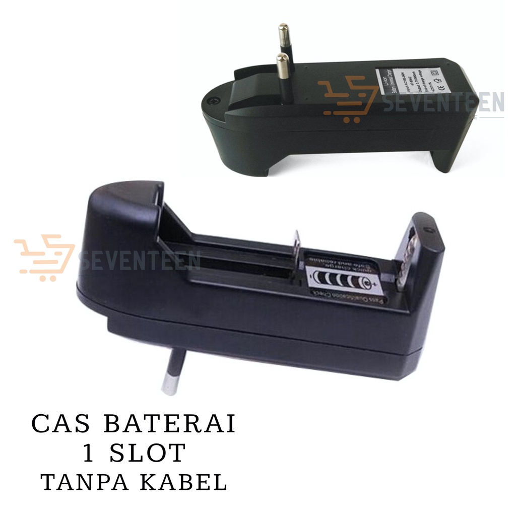 SEVENTEEN BATERAI RECHARGER 18650 3400 mAh BATERAI CAS ULANG BIRU BATU BATRE CASAN BATERAI BATREI 1 SLOT 2 SLOT 4 SLOT BATRAI ISI ULANG