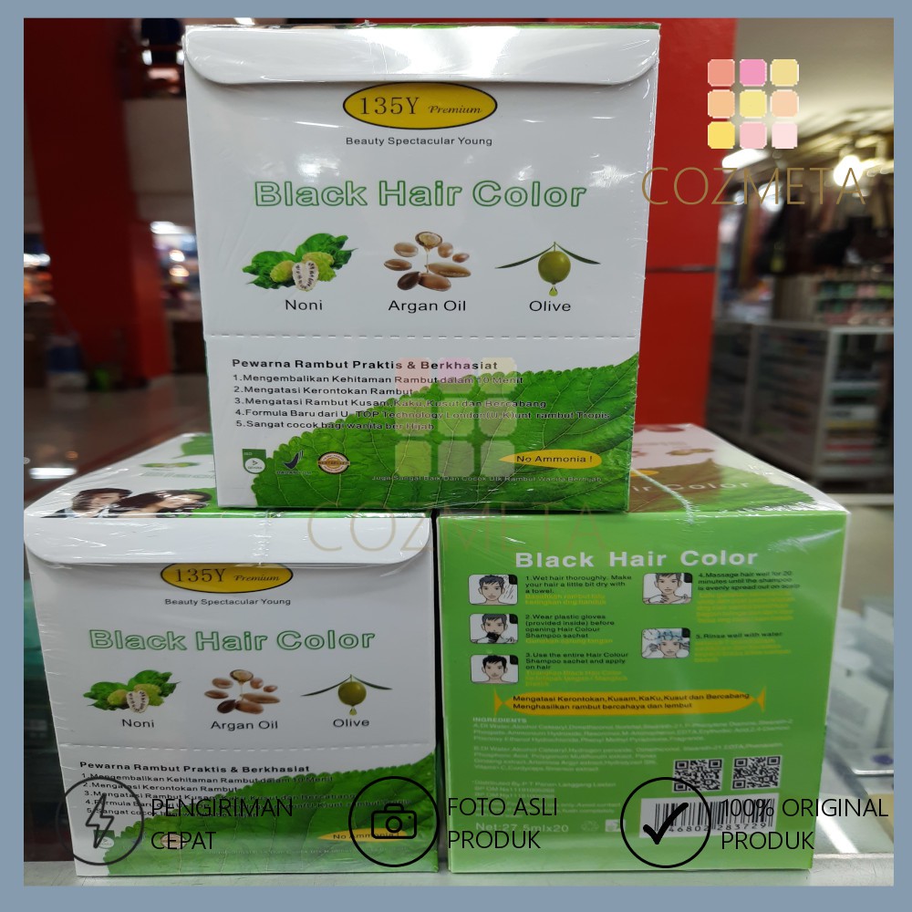 BSY Premium Black Coffee Brown Hair Color Shampoo Sampo Pewarna Rambut Sachet