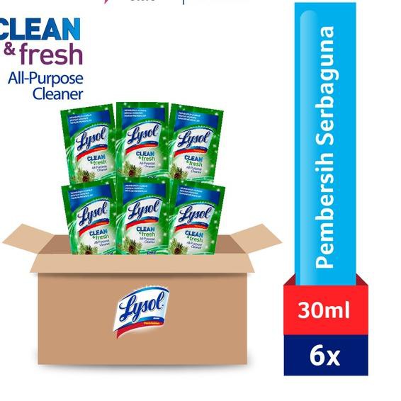 Pasti Ada Lysol All Purpose Cleaner Pine 30ml x6..