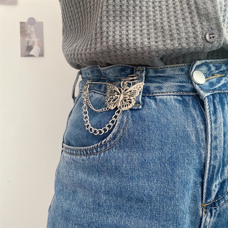 AY(CN) Bros Rantai Bentuk Kupu-Kupu Warna Silver Untuk Wanita