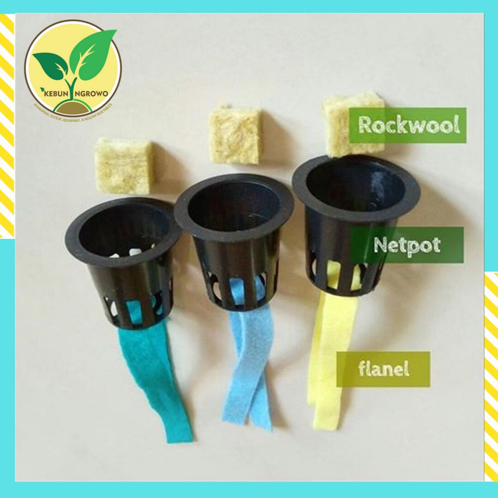 Netpot Rockwool Dan Kain Flanel 1 Paket Shopee Indonesia