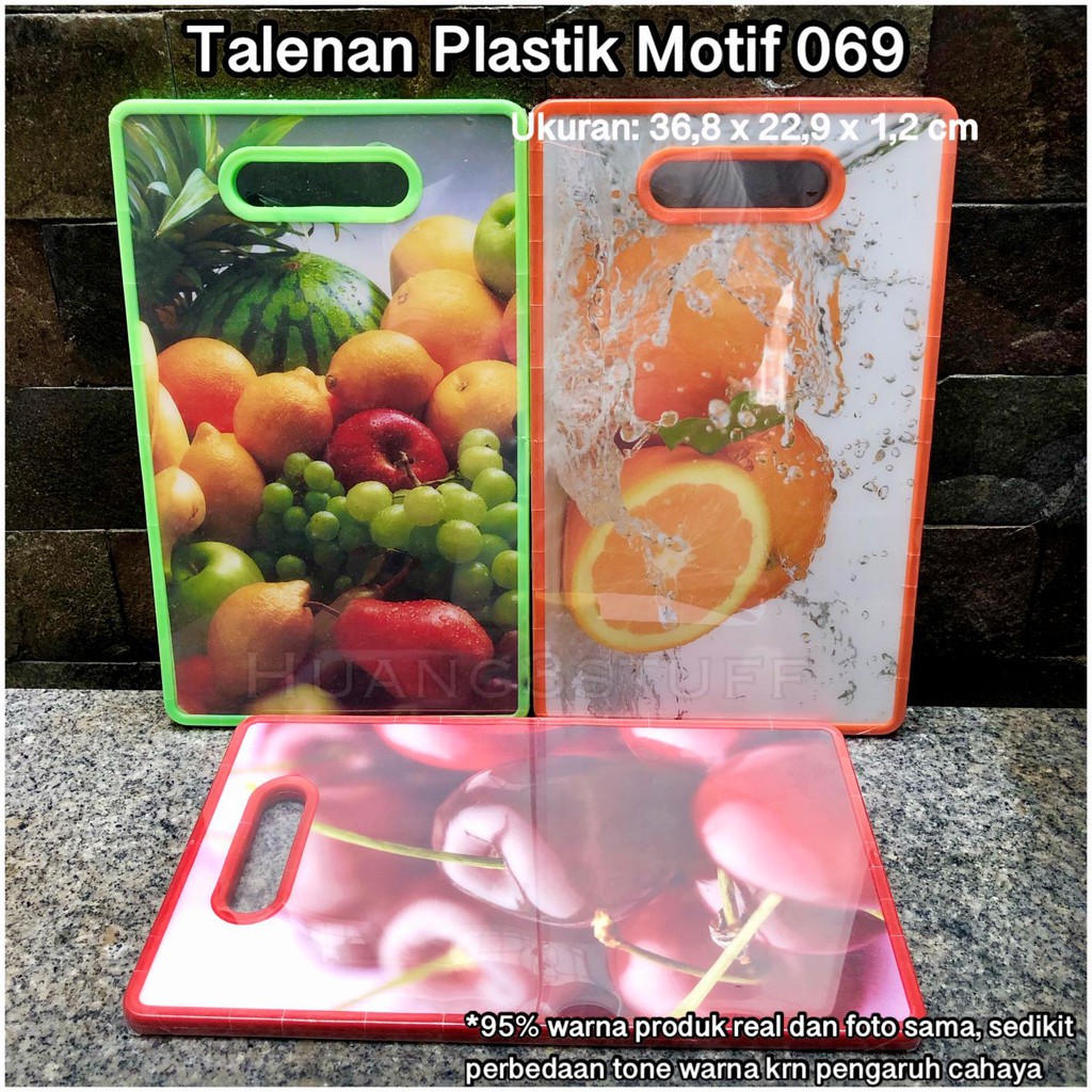 Talenan Plastik Tebal Motif Buah Sayur / Cutting Board / Alas Potong 069