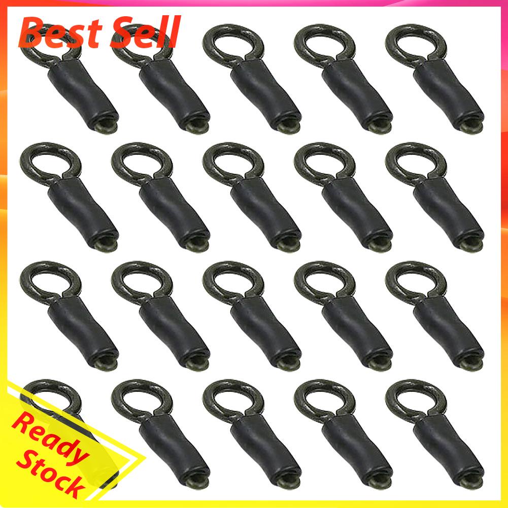 20 Pcs Klip Pemberat Umpan Pancing Bahan Plastik Warna Hitam