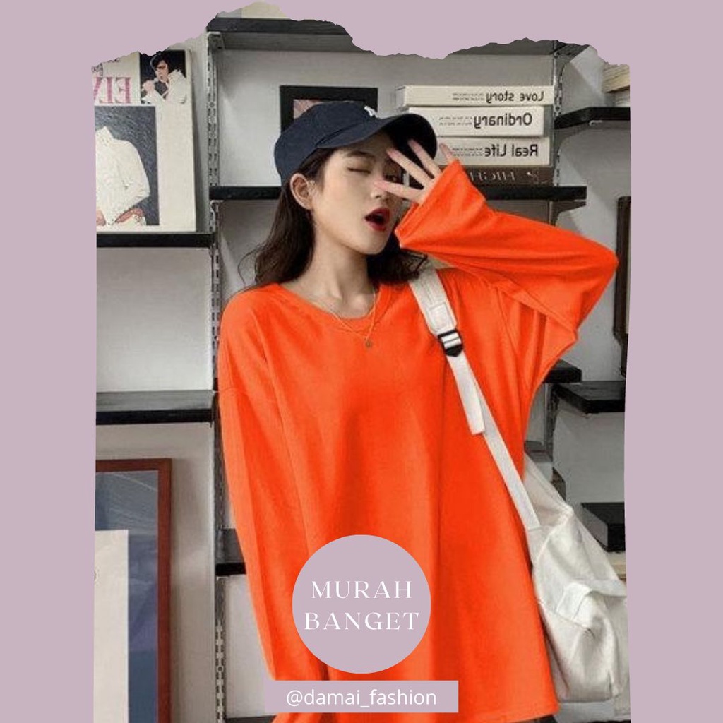 VS GG - ASLI JUMBO baju atasan KAOS TANGAN PANJANG - big size CASANDRA