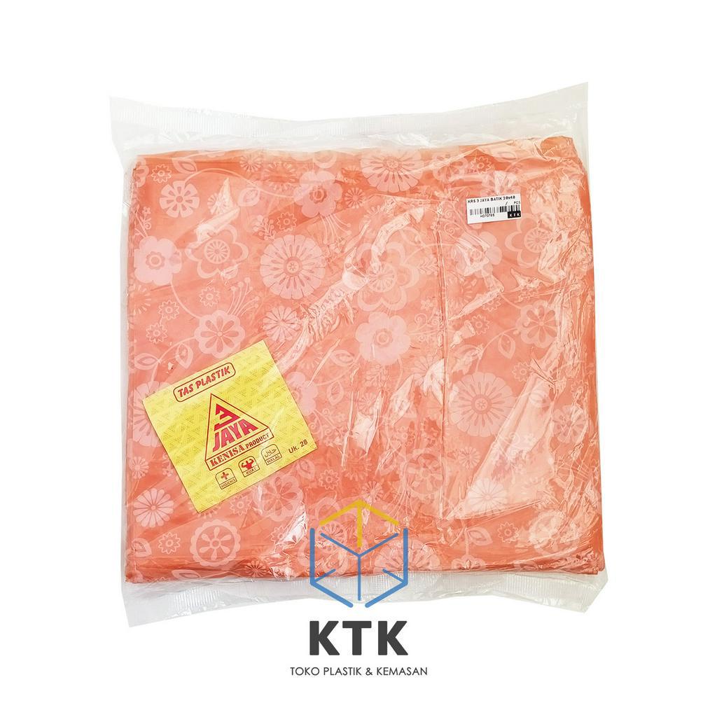 Kantong Kresek 3 Jaya Batik Ukuran 28 / Plastik HD Warna Warni Motif