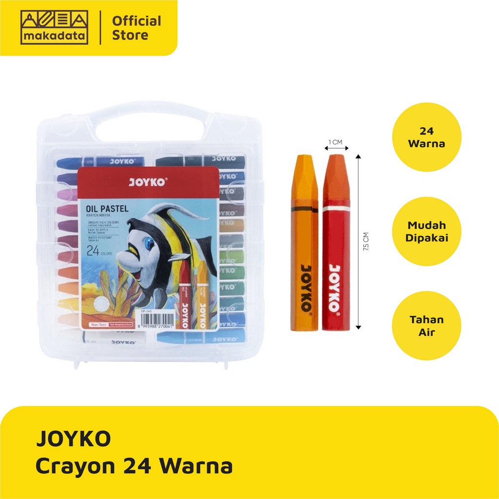 

CRAYON / OIL PASTEL JOYKO ISI 24 WARNA MURAH