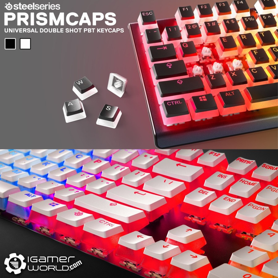 Steelseries Prismcaps Universal Double Shot Pbt Keycaps For Mechanical Shopee Indonesia