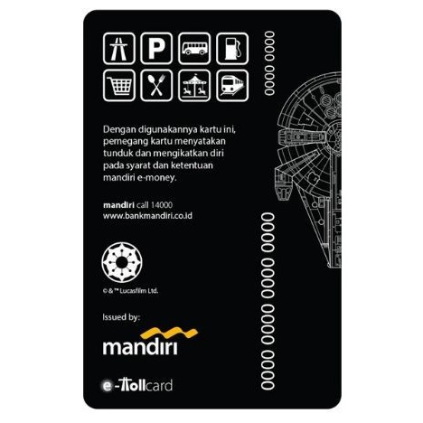 Mandiri eMONEY Star Wars - HAN SOLO ORI /Like eTOLL Tapcash Flazz or Brizzi