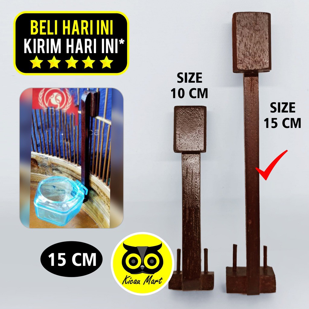 HOLDER CEPUK BRANJANGAN UNTUK TARUH CEPUK DI TEBOK SANGKAR KANDANG BURUNG BRANJANGAN 15 CM HPB15