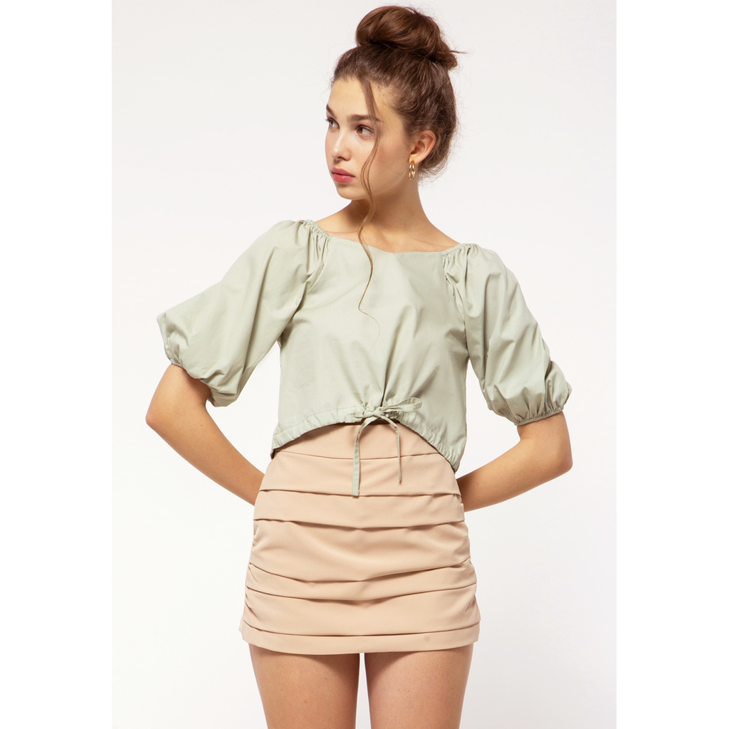COLORBOX Balloon Sleeves Blouse