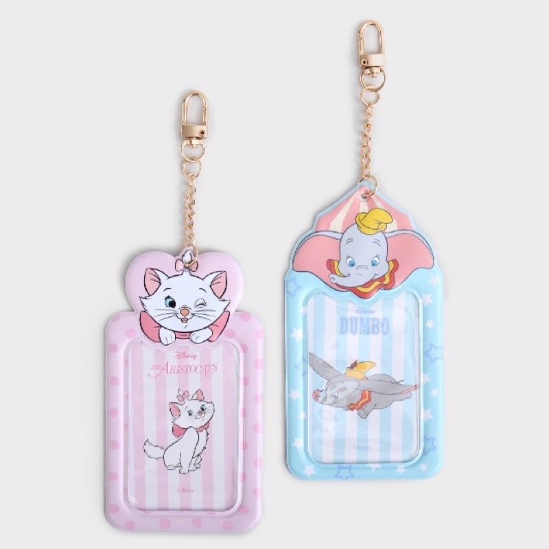 CARD HOLDER CAHOL DISNEY DAISO KR KOREA DUMBO ARISTOCATS PINK AND BLUE