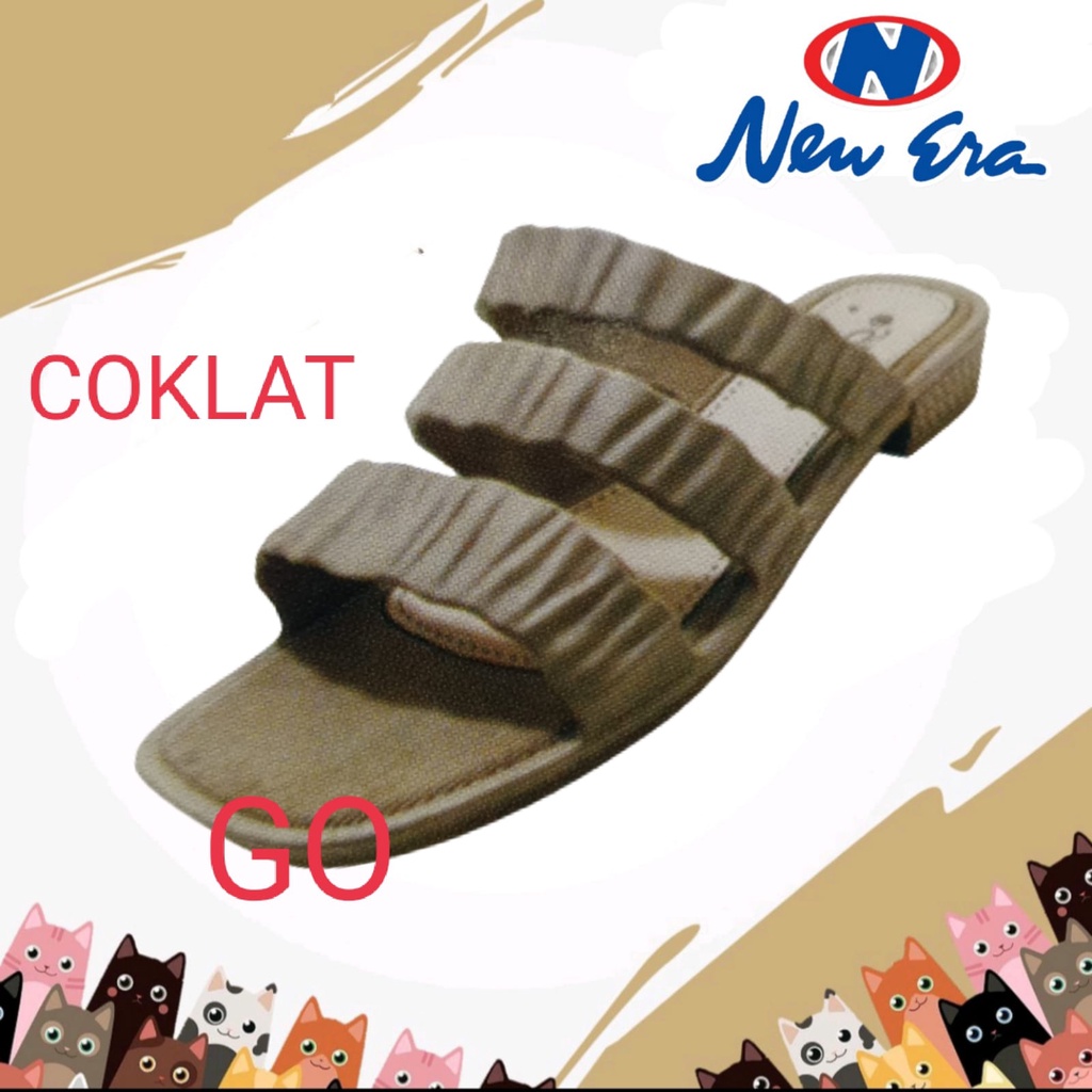 sogo NEW ERA LB 10049 Sandal Wanita Kerut Ban 3 Sandal Slop Wanita Karet Sandal Wanita Casual Best Seller