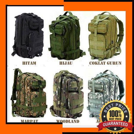 TAS RANSEL ARMY BACKPACK | TAS PUNGGUNG TENTARA, TNI, POLRI | HIKING2