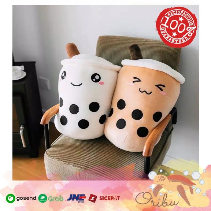 Boneka Bubble Boba Milk Tea Brown Sugar Plushies Bantal Boba Doll