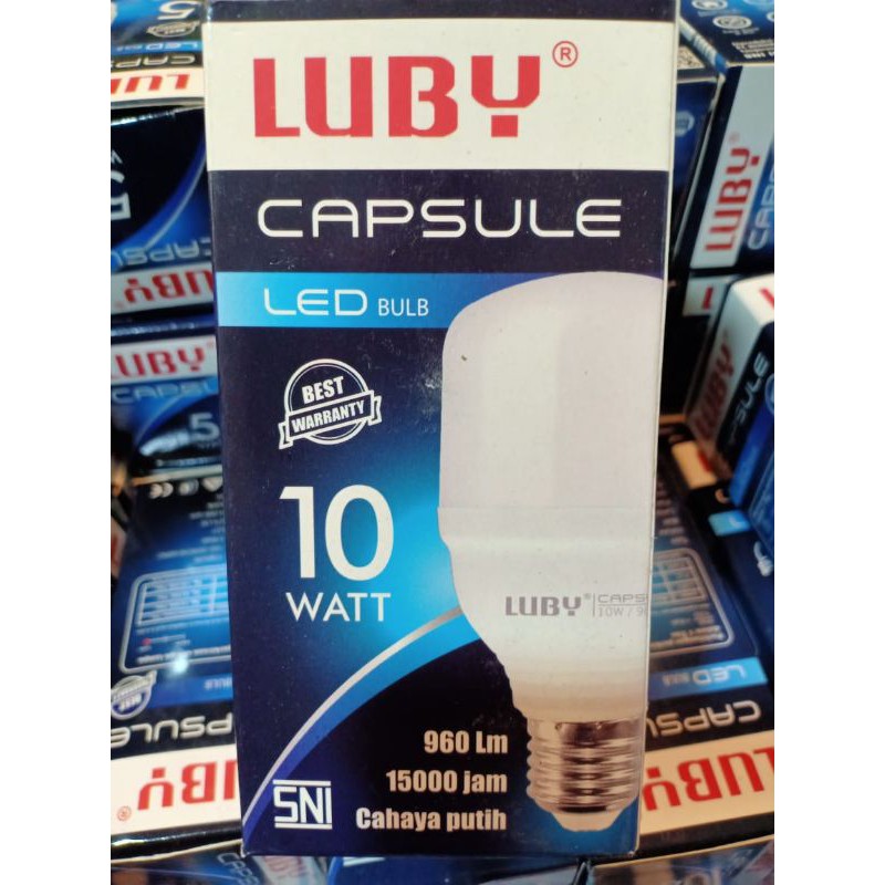 Bohlam Capsule Luby 10 Wat LED Lampu Cahaya Putih