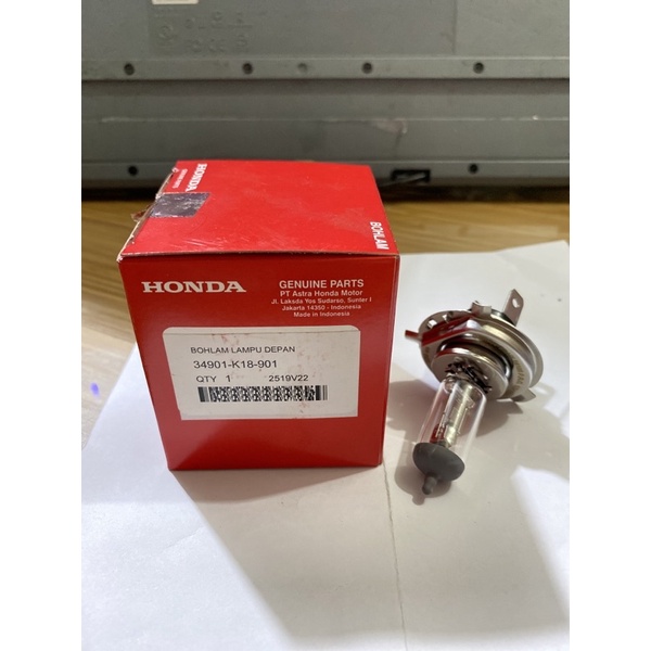 BOHLAM LAMPU DEPAN K18 VERZA SCOOPY FI MEGAPRO NEW MONOSHOCK 12V 35Watt KAKI 3 ORIGINAL ORI ASLI HON