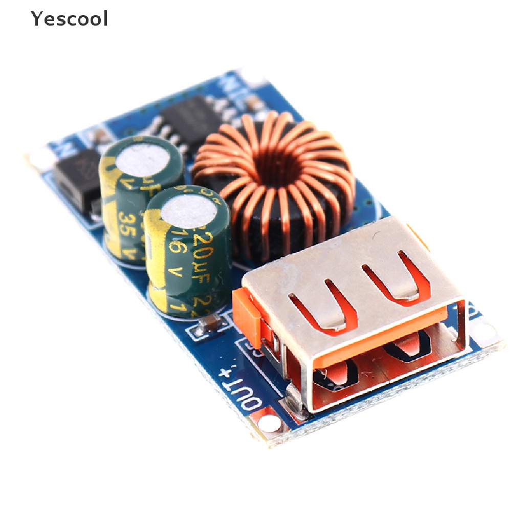 Yescool Modul Step Down USB DC 12V 24V Ke QC3.0 Fast Charging Untuk Huawei / Samsung