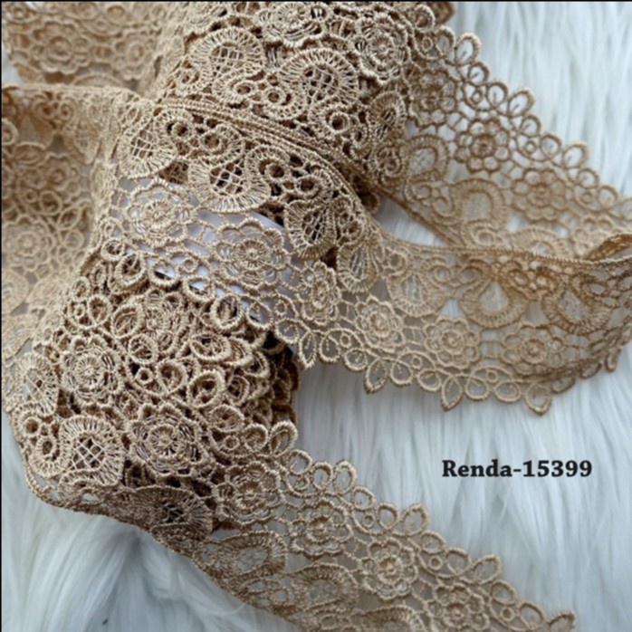 Kain Renda Bordir Giper/ Bunga Sedang CR1-15399 (L: -/+ 5 cm)