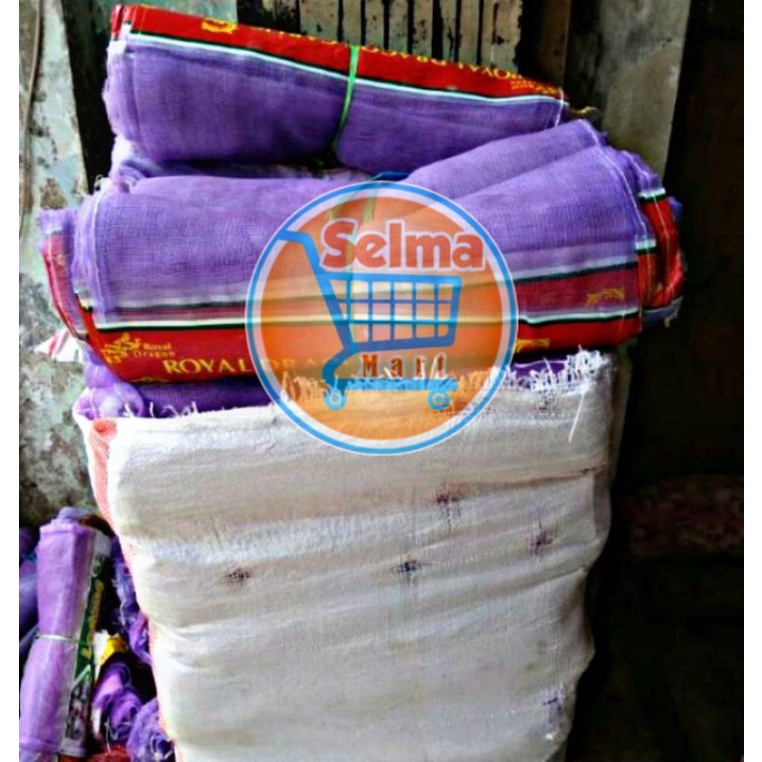 Brongsong kelengkeng 50pcs / karung waring /pembungkus buah/brongsong buah (karung bawang bekas)