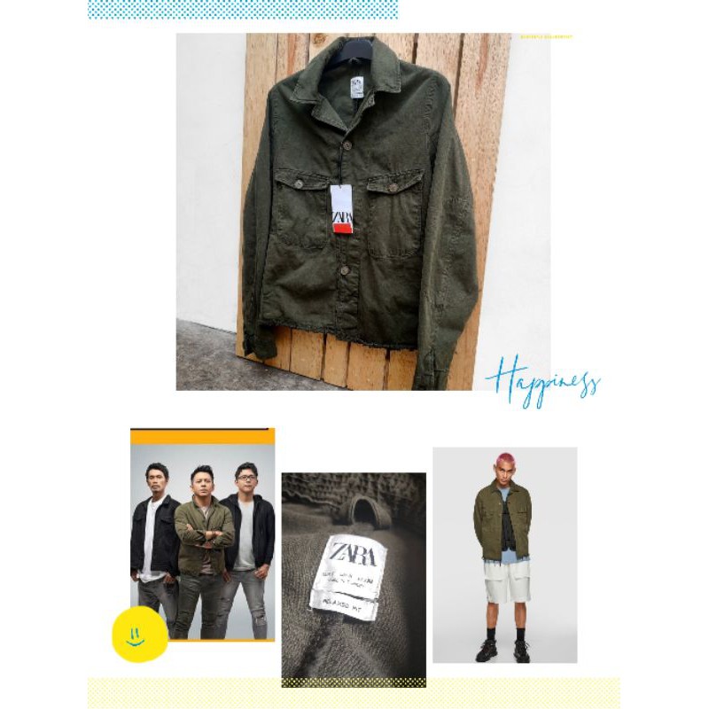 Jaket Army Zara Man Size M
