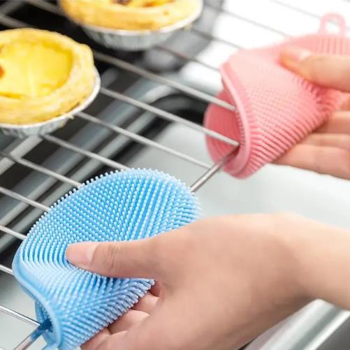 Spons Cuci Piring Sponge Silikon Silicone Multifungsi Tatakan Panci Gelas Capit Anti Panas Awet