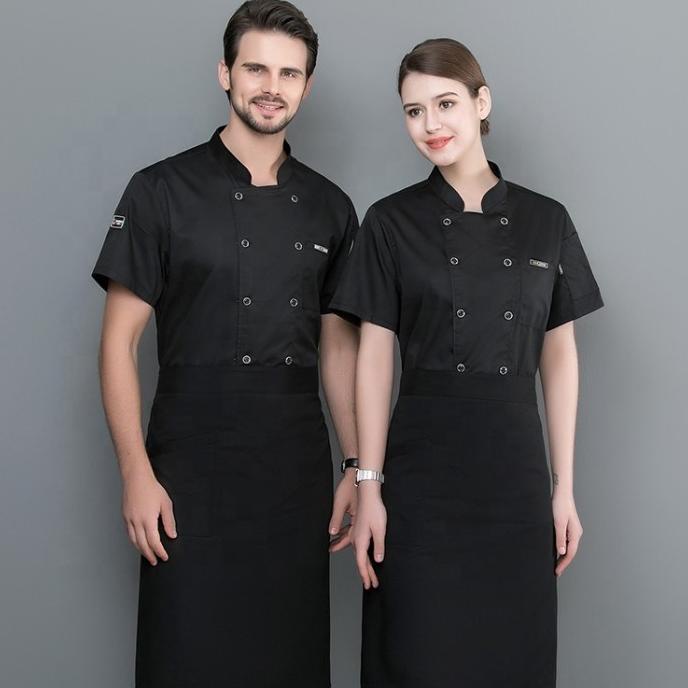 Baju Koki Jacket Kemeja Seragam Wanita Pria Chef Koki Koki Lengan Chef