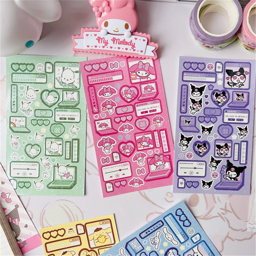 1 Lembar Stiker Motif Kartun Kuromi Untuk Dekorasi Case Handphonediary DIY