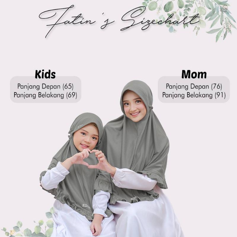 BERGO FATIN MOM AND KIDS BY FAUZ HIJAB JILBAB COUPLE HIJAB INSTAN