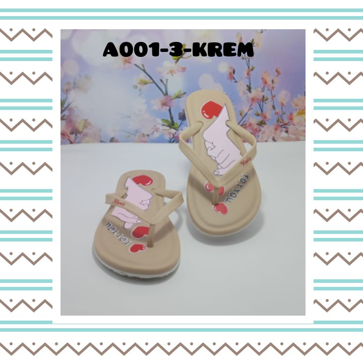 SANDAL FLAT WANITA KASUAL NYAMAN DAN MODIS A0011-3 KARIS 37-41