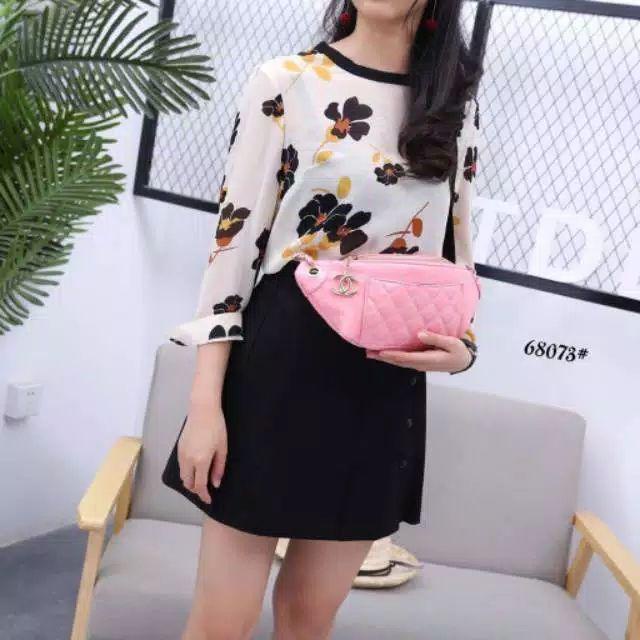 TERLARIS Nagita SLAVINA  Waistbag - tas selempang  WATERPROOF LIPAT 1AX802 Oranye. Bisa di Lipat. Ba