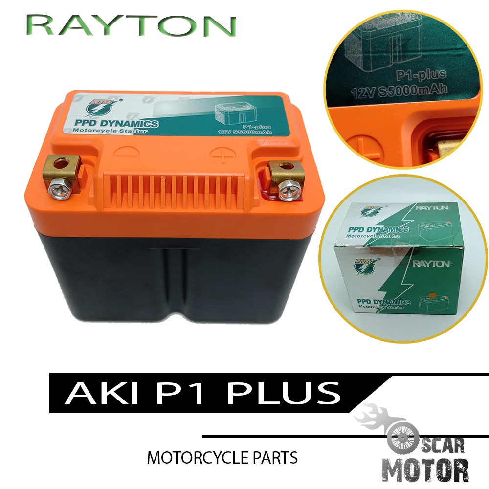 AKI BATERAI RAYTON LITHIUM IRON PHOSPATE LIFEPO4 RECHARGE PREMIUM RTD motor