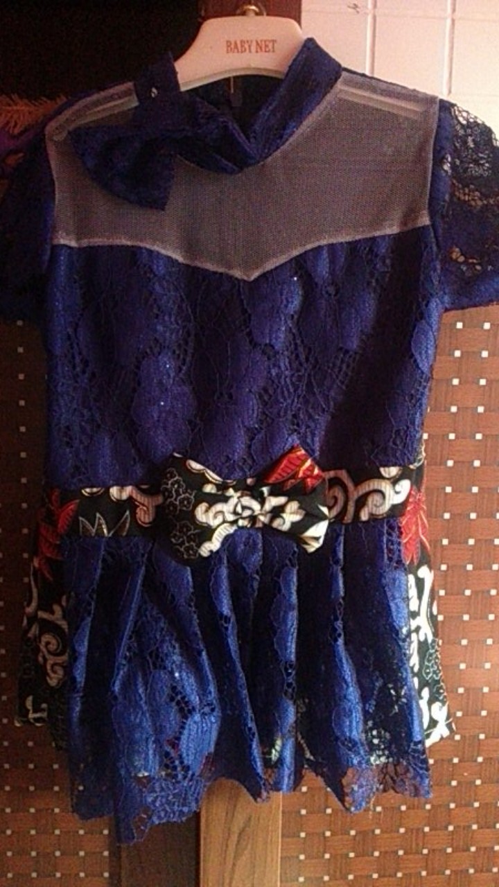 Ncr - Kebaya Batik Modern Anak 3-5 Th Dress Batik Casual Cecilia & Setelan Rok Pepplum Kids